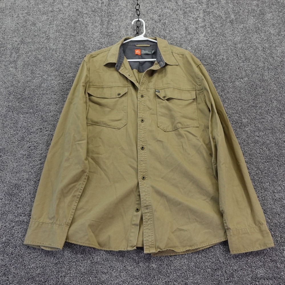 The American Outdoorsman Button Down Shirt Mens XXL Tan Cotton